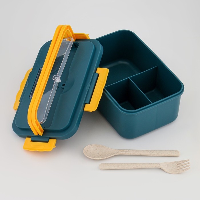 Ланч бокс с отделениями для еды, контейнер для еды, 1.3 л, 12 х 8.6 х 20 см Ланч бокс с отделениями для еды, контейнер для еды, 1.3 л, 12 х 8.6 х 20 см