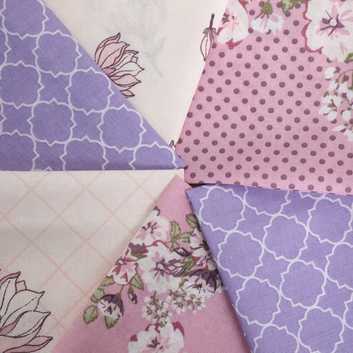 Платок носовой женский 28х28см, 6шт, рис 64094-1, МИКС, ситец 100г/м, хл100%