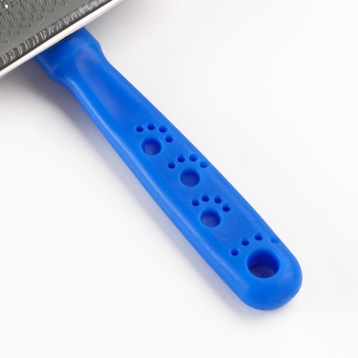 Пуходерка Пуходерка "Лапки" средняя с каплями, 9 х 12 см, синяя