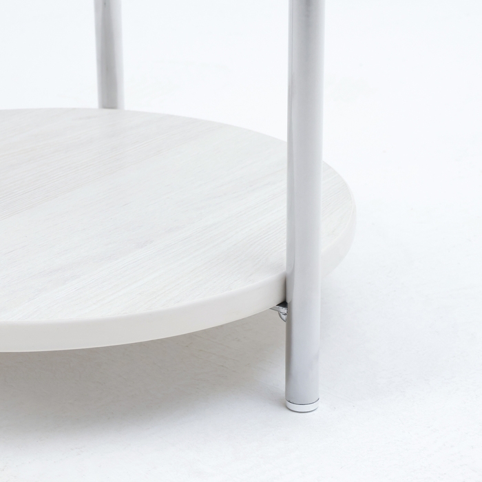 Подставка для цветов LAKSI Глорис, 360x360x1110, хром/ясень белый Подставка для цветов LAKSI Глорис, 360x360x1110, хром/ясень белый