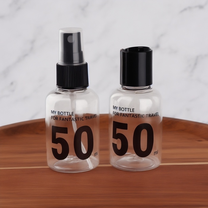 Набор для хранения, 2 предмета, цвет чёрный/прозрачный Набор для хранения, 2 предмета, цвет чёрный/прозрачный