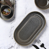 Блюдо фарфоровое овальное Magistro Urban, 450 мл, 24×13,7×2,7 см, цвет серый Блюдо фарфоровое овальное Magistro Urban, 450 мл, 24×13,7×2,7 см, цвет серый