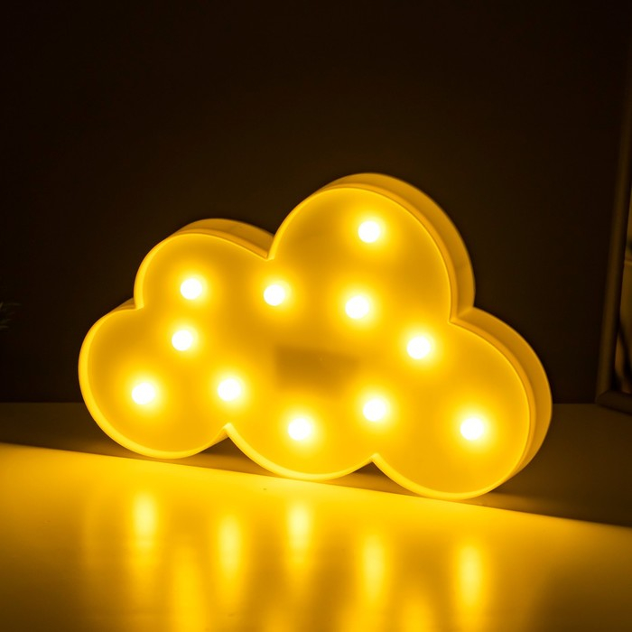 Ночник Ночник "Облачко" 11хLED батарейки 2хАА МИКС 29х3х18 см RISALUX