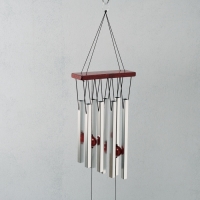 Музыка ветра металл "Спокойствие" серебро 8 трубок 67 см Музыка ветра металл "Спокойствие" серебро 8 трубок 67 см