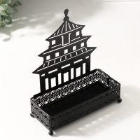 Подставка интерьерная металл "Дворец" чёрный 6,3х14,5х18,5 см