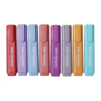 Набор маркеров текстовыделителей 8 штук 8 цветов, блестки, Металлик