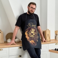 Фартук "Этель" The King of the kitchen 73х71 см, 100% хлопок, саржа 190 гр/м2 Фартук "Этель" The King of the kitchen 73х71 см, 100% хлопок, саржа 190 гр/м2