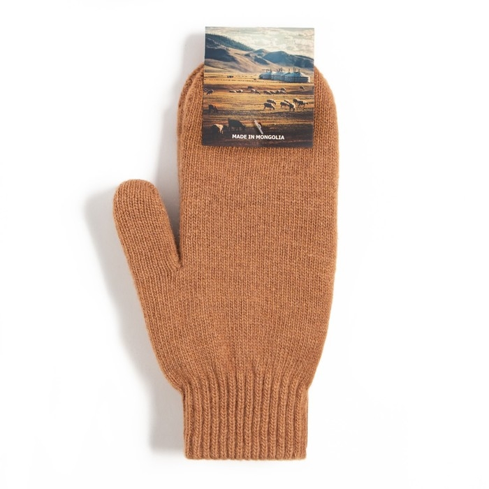 Варежки мужские из монгольской шерсти, цвет рыжий, размер 20-24 Варежки мужские из монгольской шерсти, цвет рыжий, размер 20-24