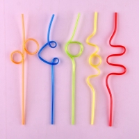 Трубочки для коктейля пластиковые &laquo;Завитушки&raquo;, в наборе 5 штук, МИКС