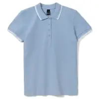 Рубашка поло женская Practice women 270 голубая с белым, размер L