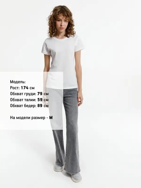 Футболка женская T-bolka Lady, белая (белоснежная), размер S