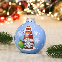 Шар "Сказочный гномик 2", 80 мм., в подарочной упаковке