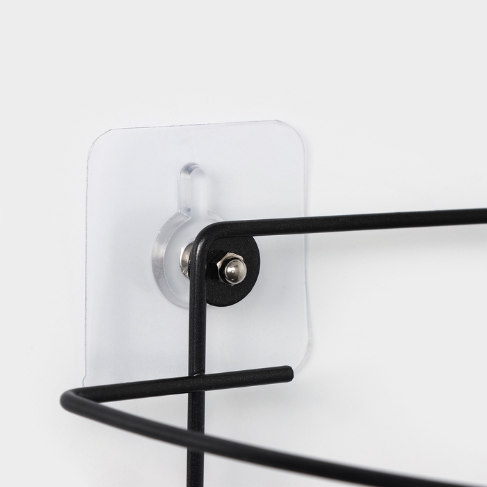 Полка угловая для ванной с высоким бортом, 22,5×22,5×20,5 см, черная Полка угловая для ванной с высоким бортом, 22,5×22,5×20,5 см, черная