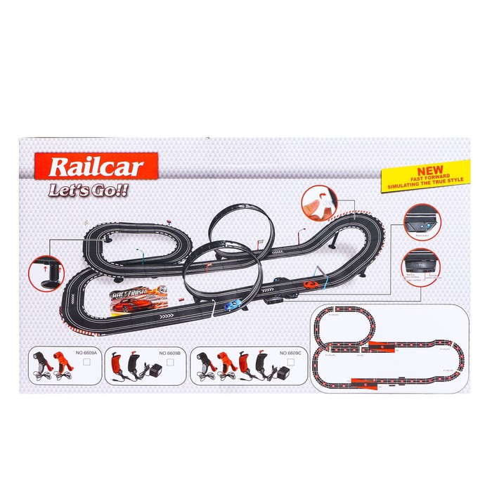 Автотрек «Гонки на суперкарах», с 2 машинами, пульт + ручной генератор, работает от сети Автотрек «Гонки на суперкарах», с 2 машинами, пульт + ручной генератор, работает от сети