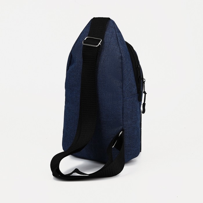 Сумка-слинг из текстиля, «ЗФТС», цвет синий Сумка-слинг из текстиля, «ЗФТС», цвет синий