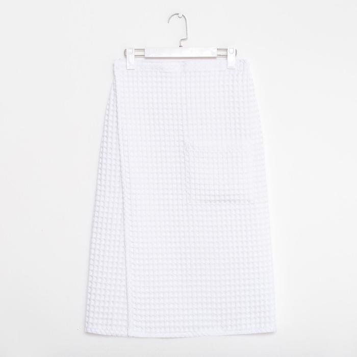 Килт вафельный банный Этель &laquo;Boho&raquo; 75*145 см. цв. белый, 100% хл, 290 г/м2