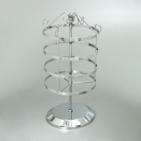 Подставка для украшений &laquo;Вертушка&raquo;,4 яруса,72 пары, металл, 15&times;15&times;34 см, цвет хром
