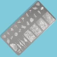 Пластина для стемпинга металлическая &laquo;Цветочная поляна&raquo;, 12 &times; 6 см