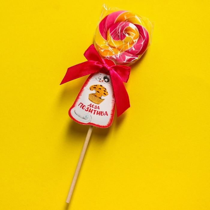 Леденец на палочке &laquo;Доза позитива&raquo;, вкус: дыня, 15 г.