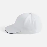 Бейсболка Buffalo, белая с темно-синим Бейсболка Buffalo, белая с темно-синим