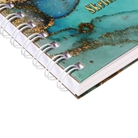 Скетчбук А5, 80 листов на гребне по длинной стороне "Мрамор", твёрдая обложка, блок 100 г/м² Скетчбук А5, 80 листов на гребне по длинной стороне "Мрамор", твёрдая обложка, блок 100 г/м²