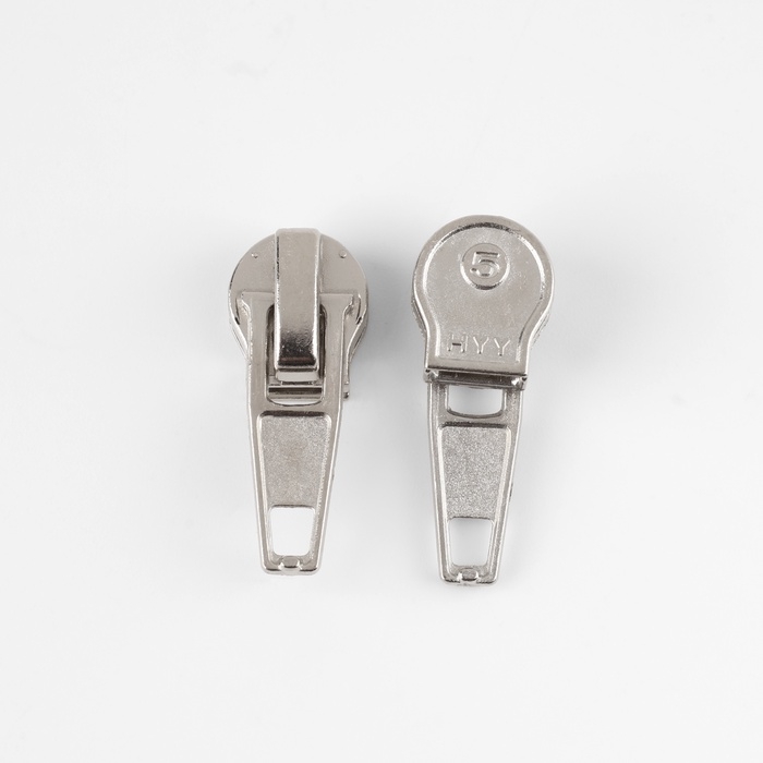 Бегунок автоматический для молнии &laquo;Спираль&raquo;, №5, 10 шт, цвет никель