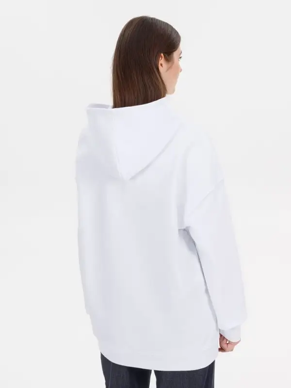 Худи оверсайз унисекс Outshine, белое, размер XS/S