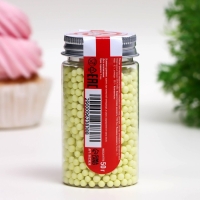 Посыпка кондитерская «Шарики», 4 мм, зеленый матовый, 50 г Посыпка кондитерская «Шарики», 4 мм, зеленый матовый, 50 г