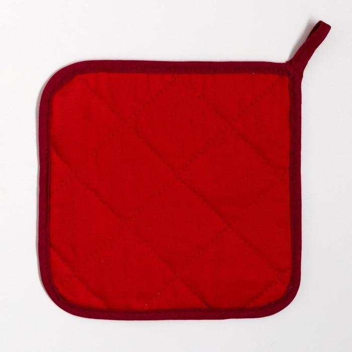 Кухонный набор Этель "Bakery house": варежка-прихватка 20х28 см, прихватка 19х19 см, 100% хлопок