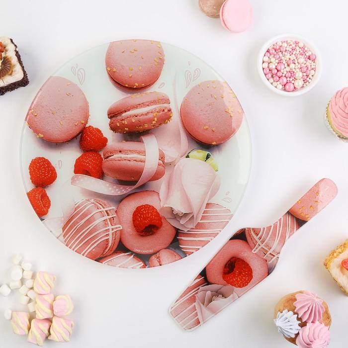 Тортовница «Макаруны», с лопаткой, 30 см Тортовница «Макаруны», с лопаткой, 30 см