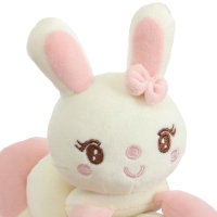 Растяжка - спираль с игрушками дуга на коляску / кроватку для малышей &laquo;Милая Зайка&raquo;, с пищалкой, прорез., Крошка Я