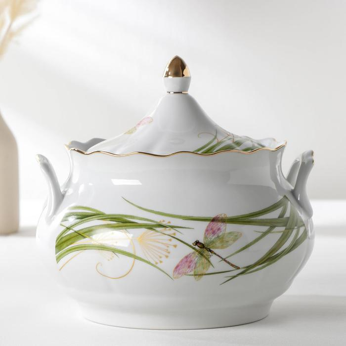 Сервиз столовый фарфоровый &laquo;Стрекоза&raquo;, 37 предметов, 2 вида тарелок