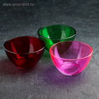 Набор салатников &laquo;Радуга&raquo;, 250 мл, 3 шт, цвет МИКС