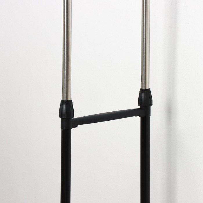 Стойка - вешалка напольная для одежды Доляна, телескопическая, 2 перекладины, 80(145) &times; 43 &times; 90(160) см