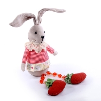 Мягкая игрушка &laquo;Зайка&raquo;, в клетку, 15 см