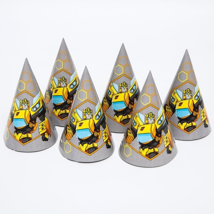 Набор бумажной посуды, на 6 персон "С Днем Рождения", Трансформеры