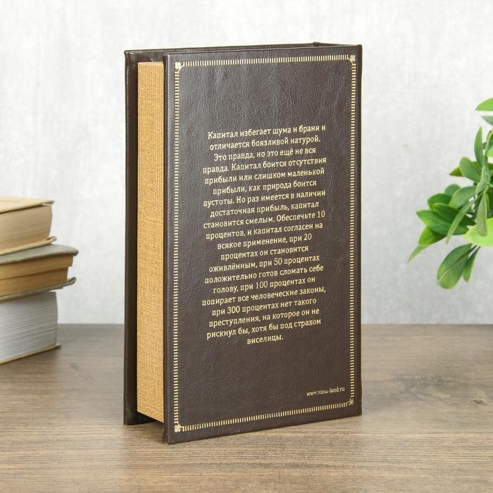 Сейф-шкатулка "Капитал" 21х14,5х5 см