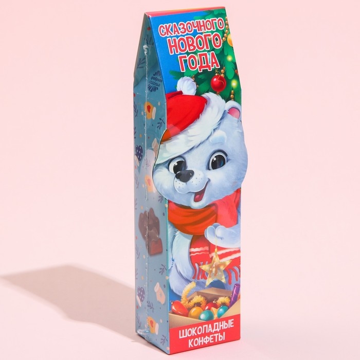 Набор шоколадных конфет в фигурной коробке "Мишка", 100 гр