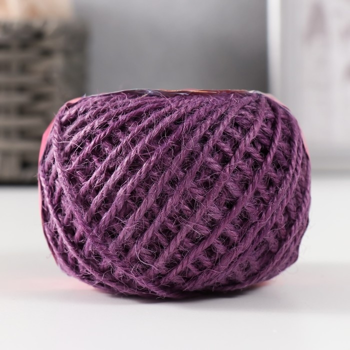 Пряжа 100% джут "Softino Jute Colored" 50м &plusmn;2м пурпур 50 гр