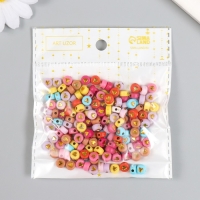 Набор бусин для творчества пластик "Золотое сердечко в круге" яркие 20 гр 0,4х0,7х0,7 см Набор бусин для творчества пластик "Золотое сердечко в круге" яркие 20 гр 0,4х0,7х0,7 см