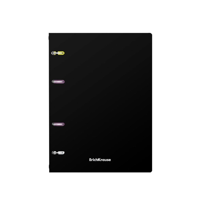 Тетрадь на кольцах, 80 листов в клетку, ErichKrause Classic, пластиковая обложка, блок офсет 100% белизна, МИКС