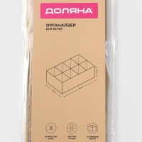 Органайзер для хранения белья Доляна Points, 8 ячеек, 28×14×10 см, цвет бежевый Органайзер для хранения белья Доляна Points, 8 ячеек, 28×14×10 см, цвет бежевый