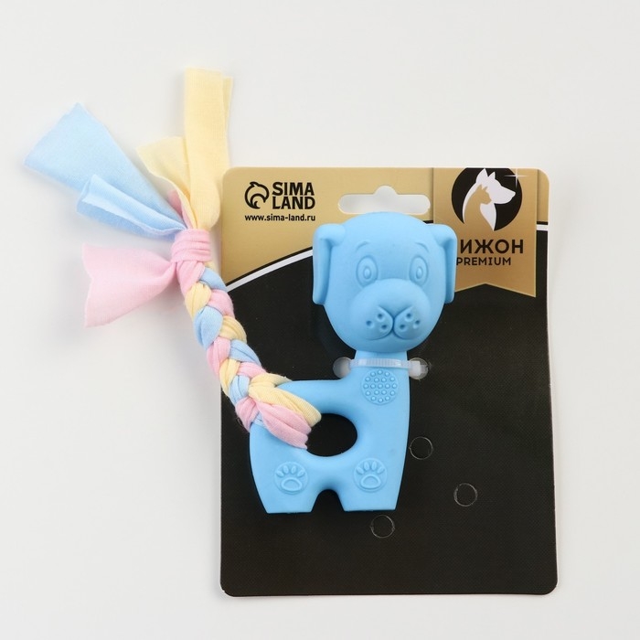 Игрушка жевательная Пижон Premium Игрушка жевательная Пижон Premium "Щенок", 10 х 6 х 3,5 см, голубая