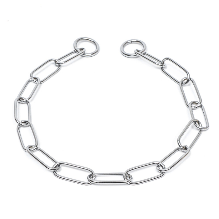 Ошейник - удавка металлический, сварная цепь, длинное звено, 70 см, толщина проволоки 4 мм Ошейник - удавка металлический, сварная цепь, длинное звено, 70 см, толщина проволоки 4 мм