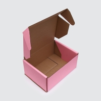 Коробка самосборная, розовая, 22 х 16,5 х 10 см