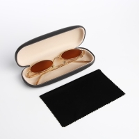 Футляр для очков на хлопушке, длина 16 см, цвет серый Футляр для очков на хлопушке, длина 16 см, цвет серый