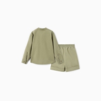 Костюм для мальчика (Рубашка и бермуды) MINAKU, цвет хаки, рост 116 см