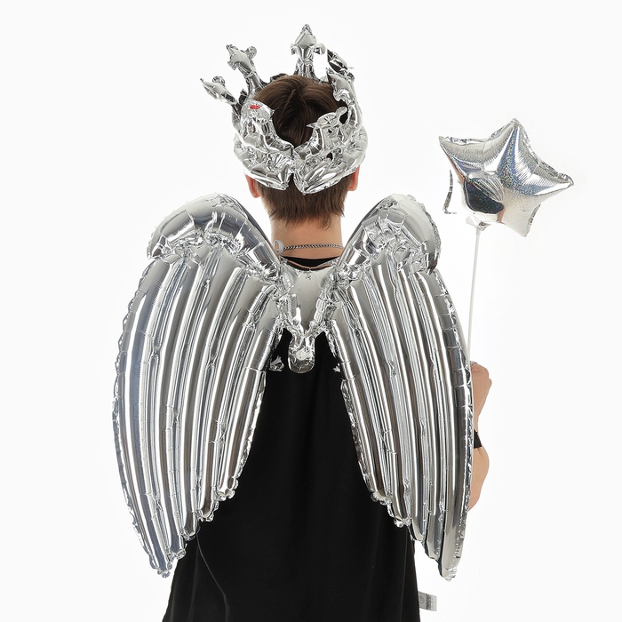 Набор фольгированных шаров «Карнавальный набор. Серебряный», 3 шт. Набор фольгированных шаров «Карнавальный набор. Серебряный», 3 шт.