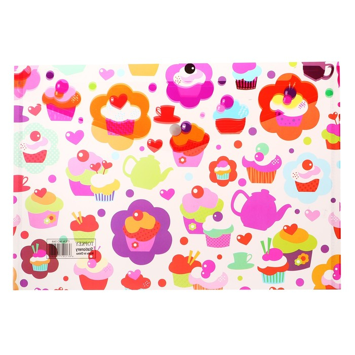 Набор папок-конвертов на кнопке А4, 160 мкр, 12 штук, МИКС Набор папок-конвертов на кнопке А4, 160 мкр, 12 штук, МИКС