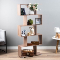 Стеллаж Змейка, 1666х250х750, ясень тёмный